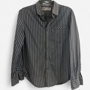 Vintage 1990s/2000s Levi's Striped Button Down "Coupe Étroite" (Slim Fit) Shirt